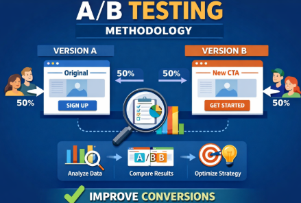 An image showing A/B testing concept.