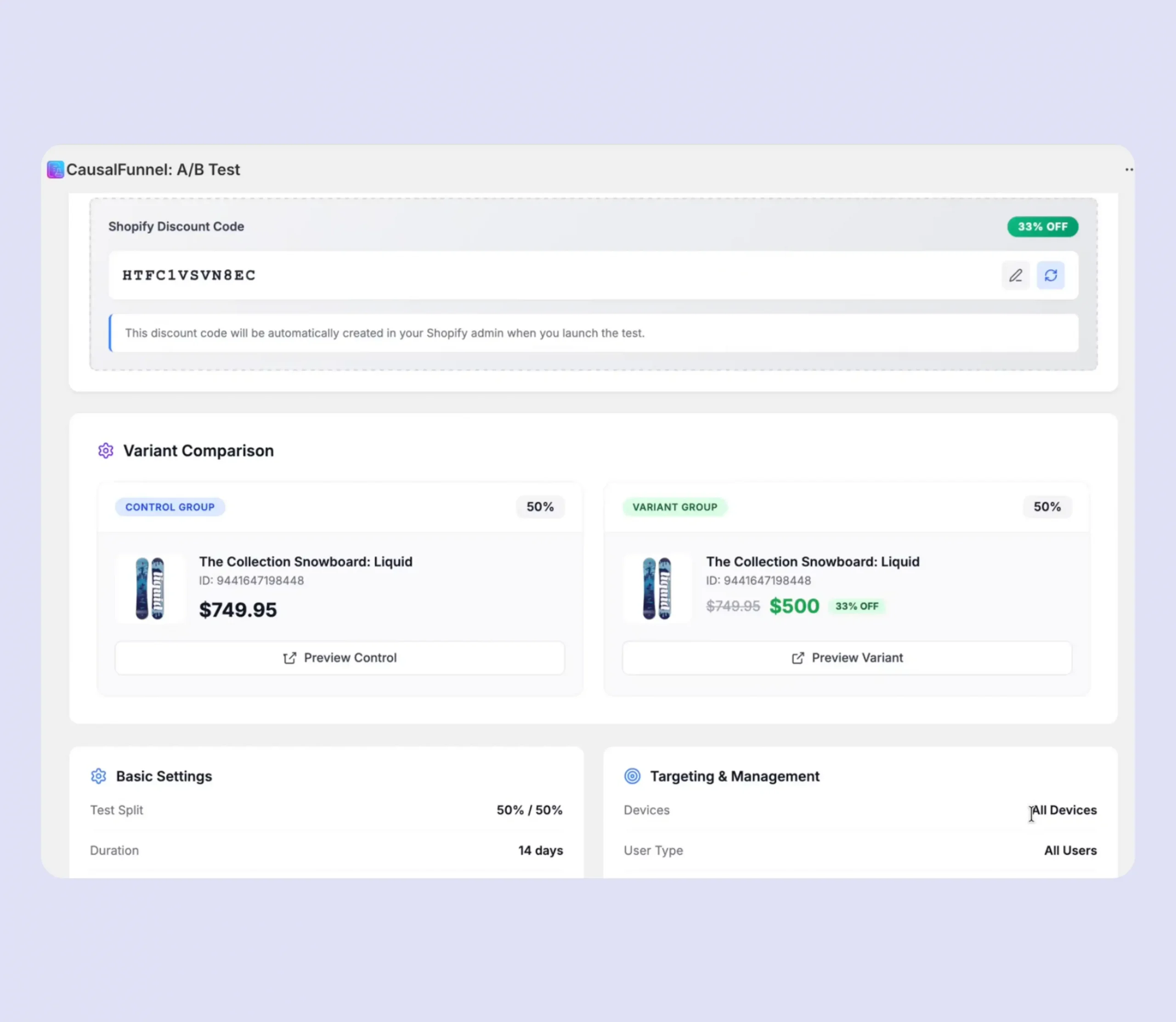 Split URL Experiments