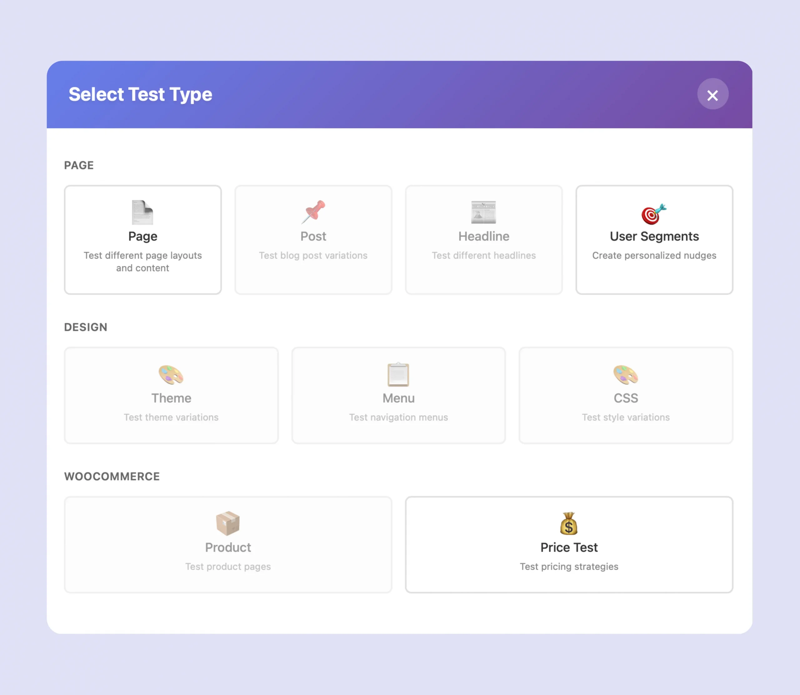 User Segment Testing
