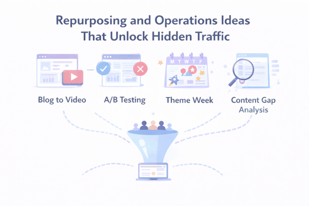 An infographic of foundation of content marketing that attracts traffic