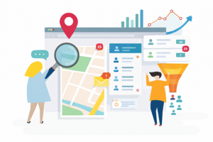 An illustration of website visitor tracking.