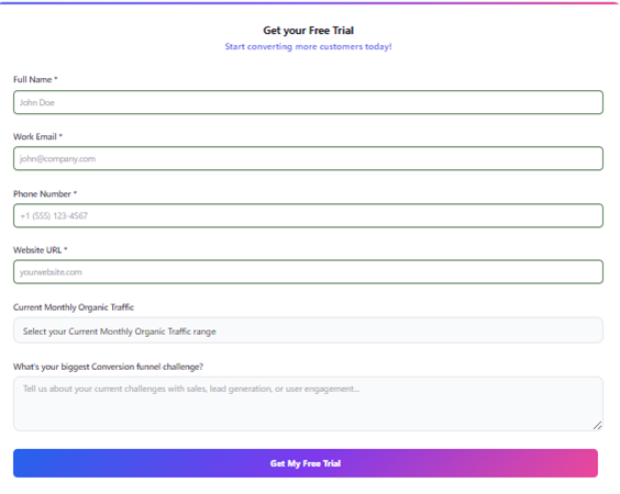 CausalFunnel free trial Page Screenshot
