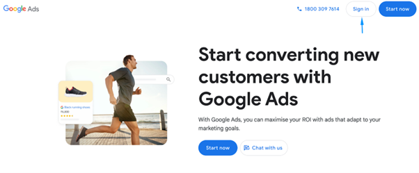 Sign in to your Google Ads account. 
