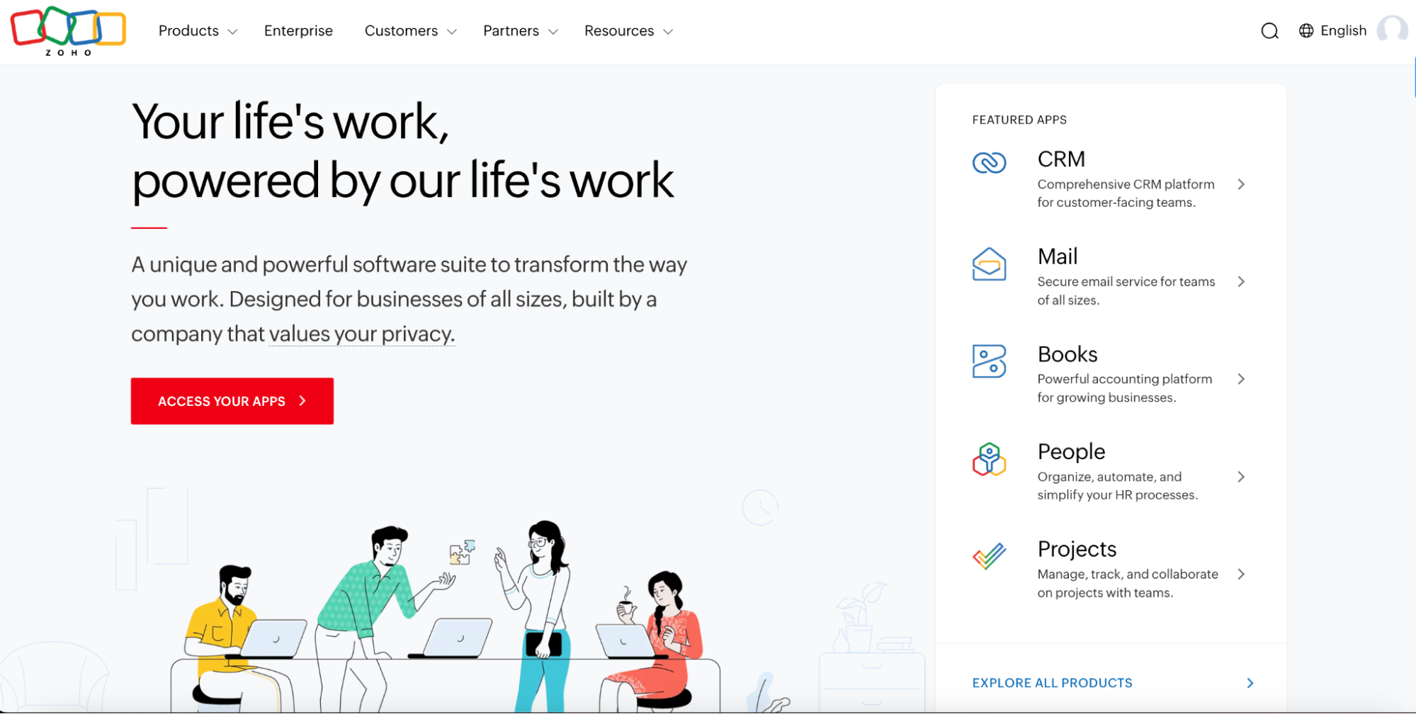 Zoho Projects offering multiple tools for businesses