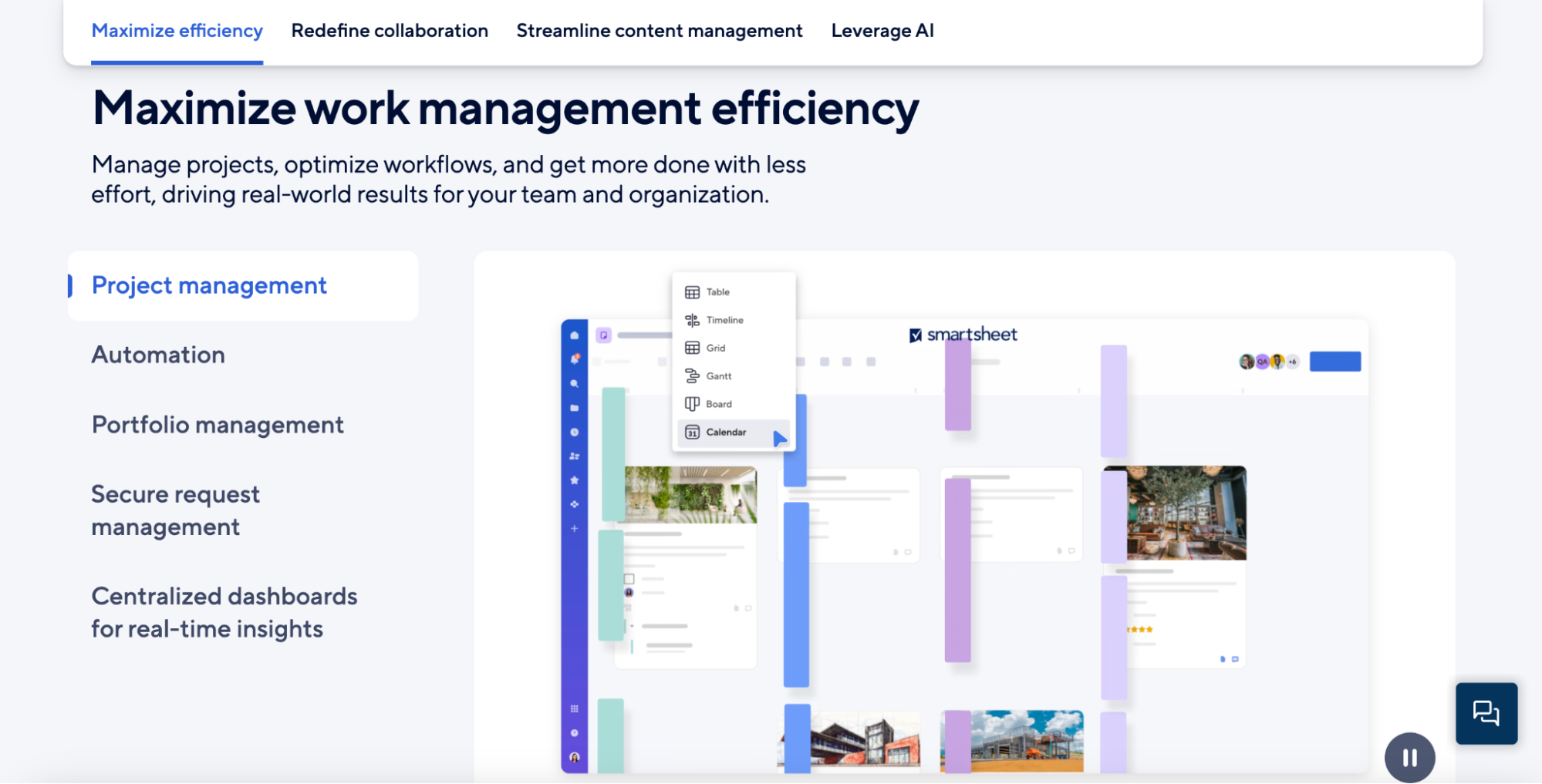 Maximizing work with Smartsheet