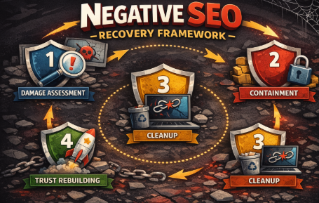  recovery phases infographic design.
