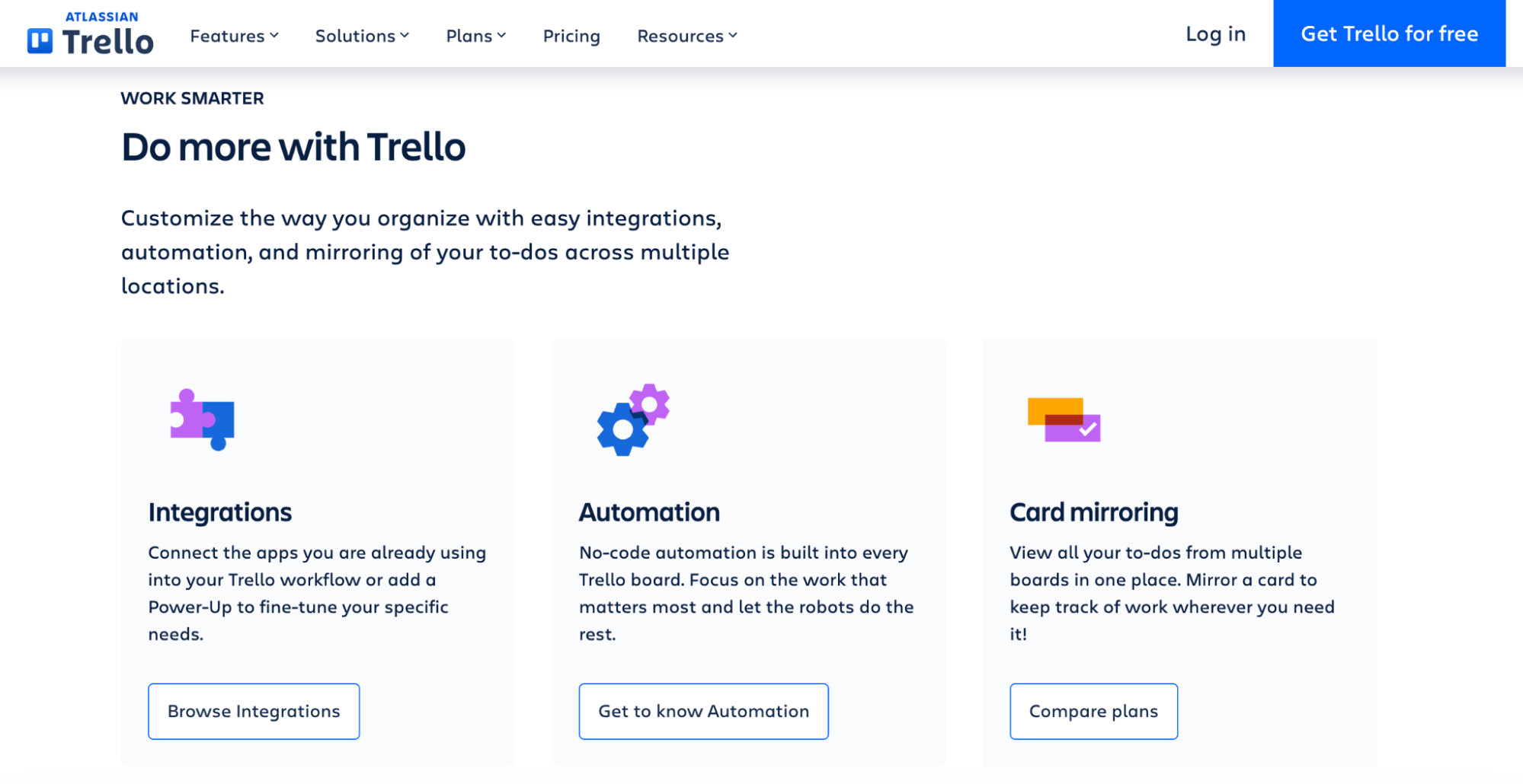 A screenshot of Trello dashboard showing what to do with the tool