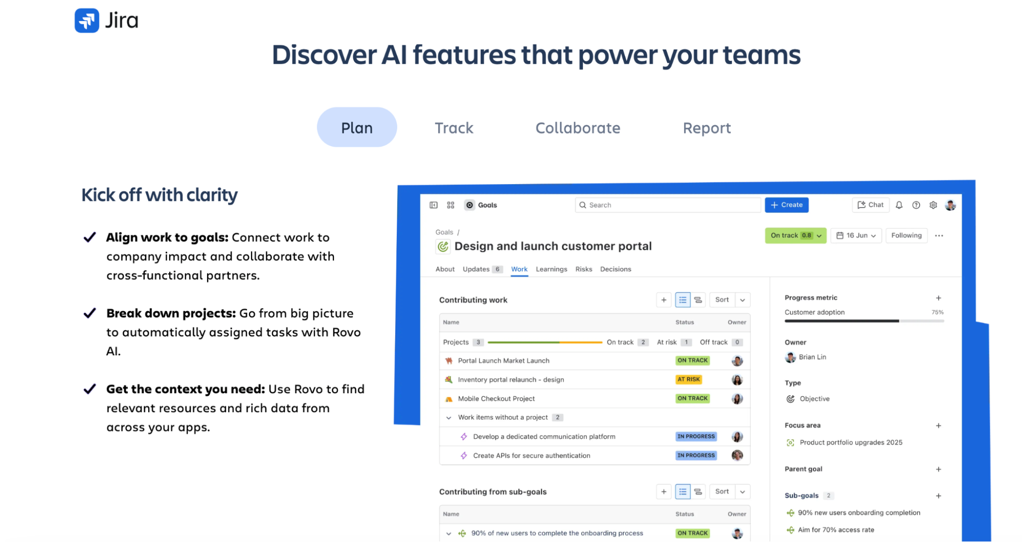 A screenshot showing how your team can work on Jira