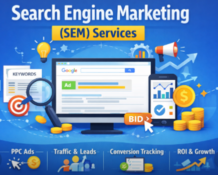 An image showing the search engine marketing concept.