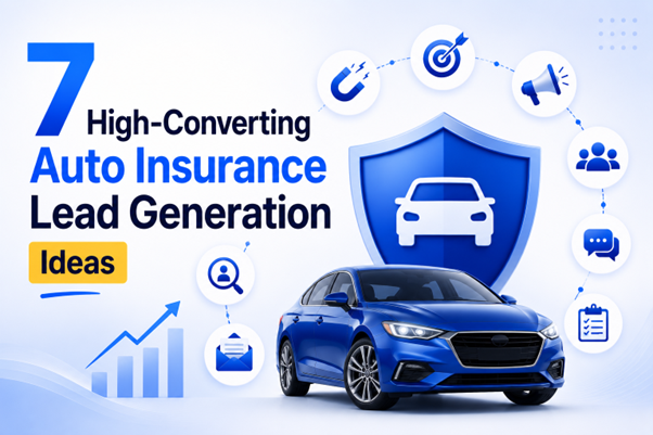 7 high-converting auto insurance lead generation ideas infographic