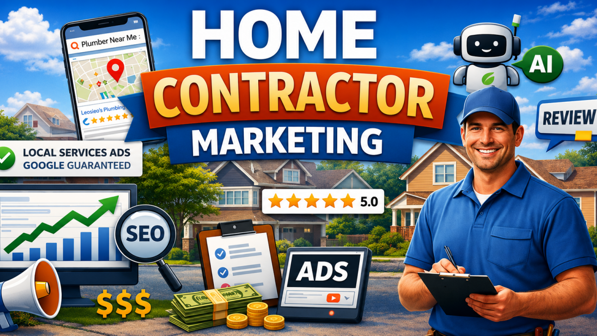 An image showing the home contractor marketing concept.