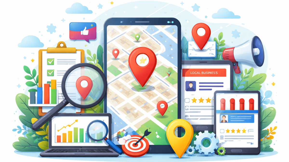 An image showing the local SEO concept.