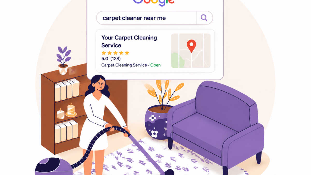 An illustration for SEO for carpet cleaners.