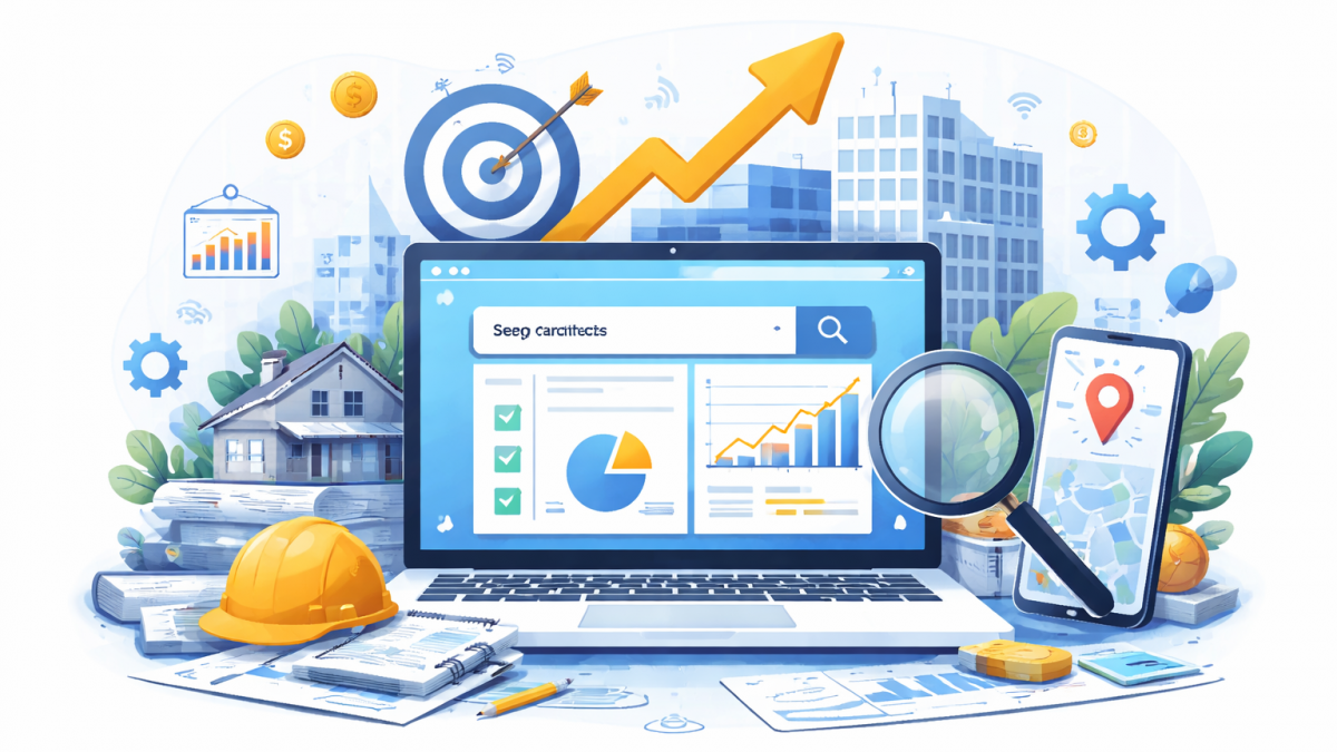 An image showing high search traffic as a result for SEO for an architecture website.