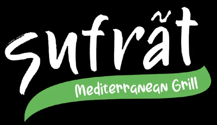 sufrat grill logo with dark background