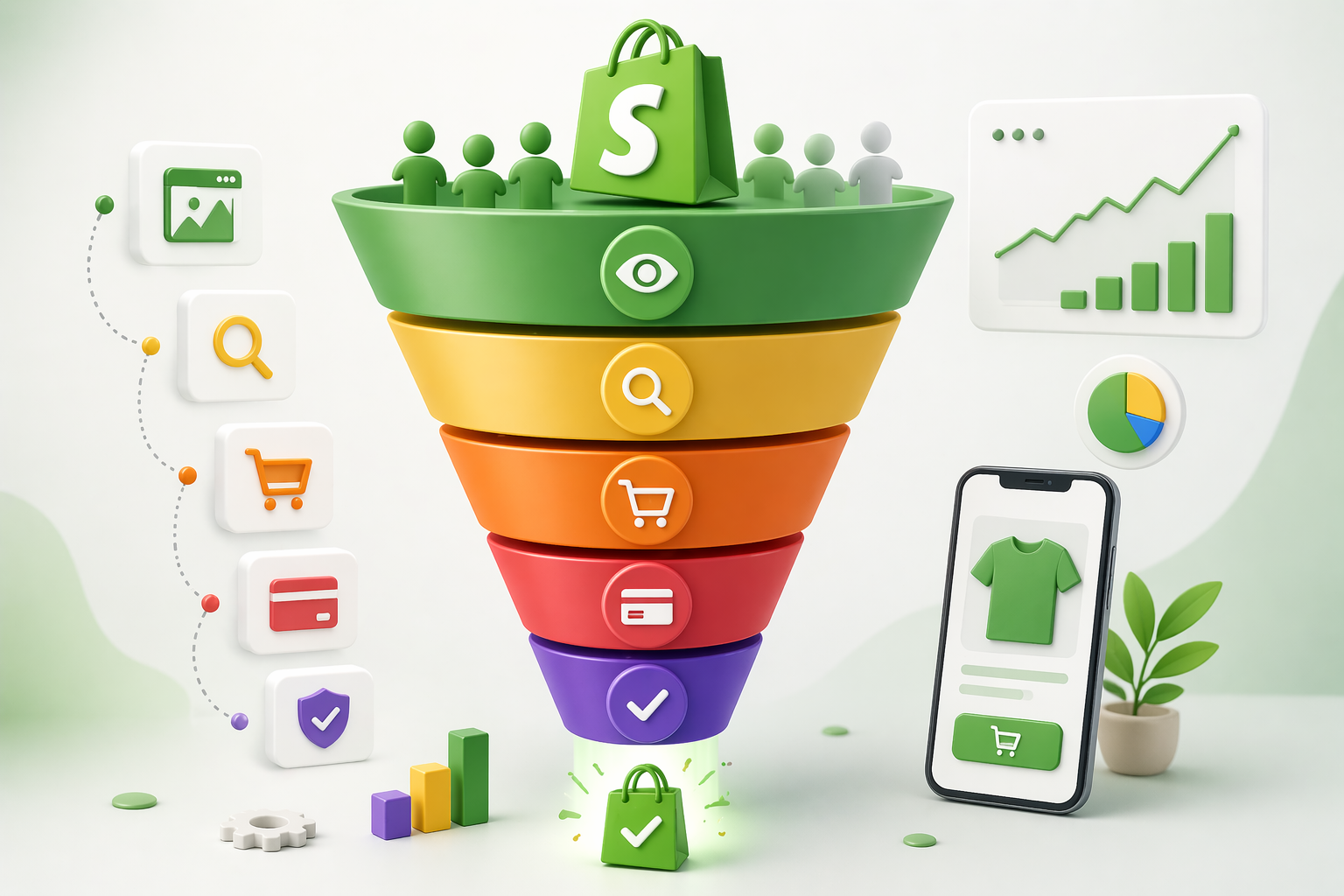 An image representing the Shopify conversion funnel.