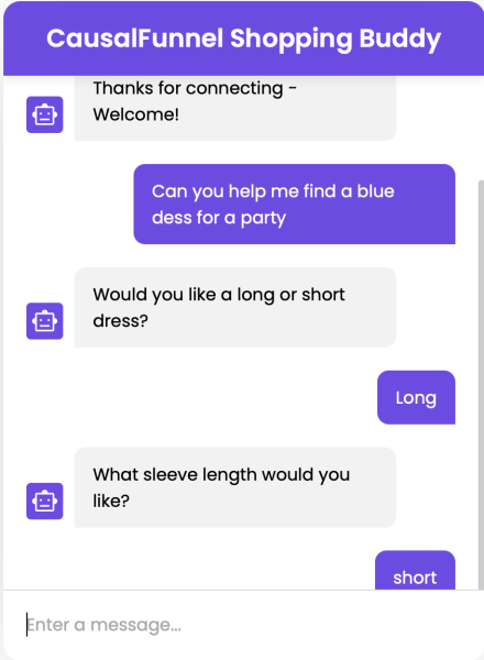AI shopping buddy visitor chat widget